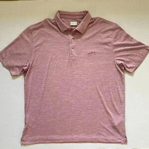 Greg Norman Men's Medium Pink Play Dry Stretch Polo Golf Performance Shirt